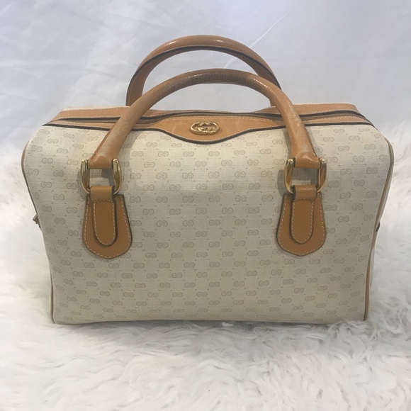 Gucci Handbags - Vintage Gucci GG Web Supreme Boston Bag